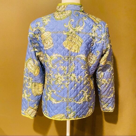 Silkland 100% Silk Quilted Puffer  Zip Up Jacket Size Medium - Picture 4 of 9